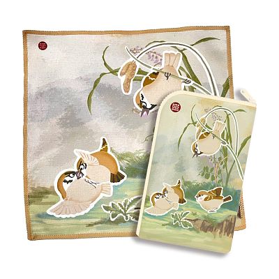 Product info: 吱吱喳喳的午後・方巾小包組