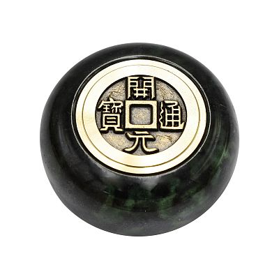 Product info: 五行轉運珠-墨玉石