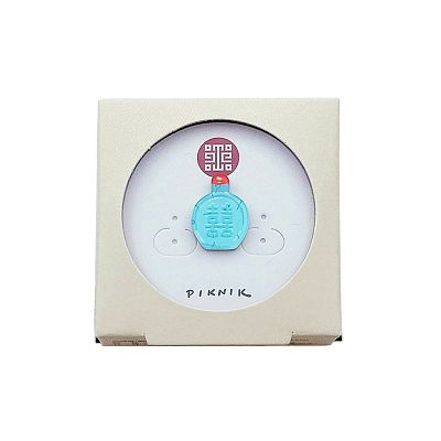 Product info: 雙喜鼻煙壺別針