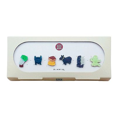 Product info: ミニ六宝ピンバッジセット(白菜)