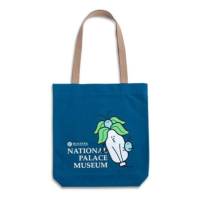 Product info: 百財翠玉白菜 - 翠白白 托特包 靛藍